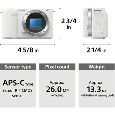 Sony Alpha ZV-E10 Mark II Mirrorless Body Only  White