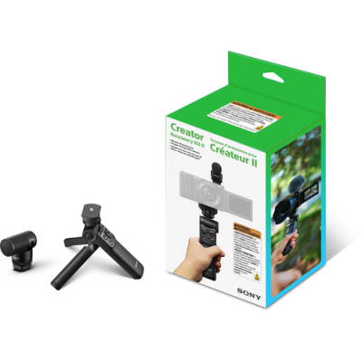 Sony ACCVC2 Vlogger Accessory Kit includes wireless  shooting grip and shotgun mic