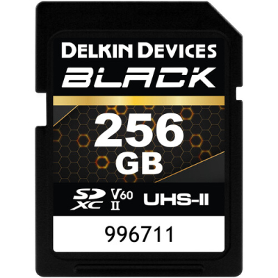 Delkin 256GB Black UHS-II V60 Rugged SD Card